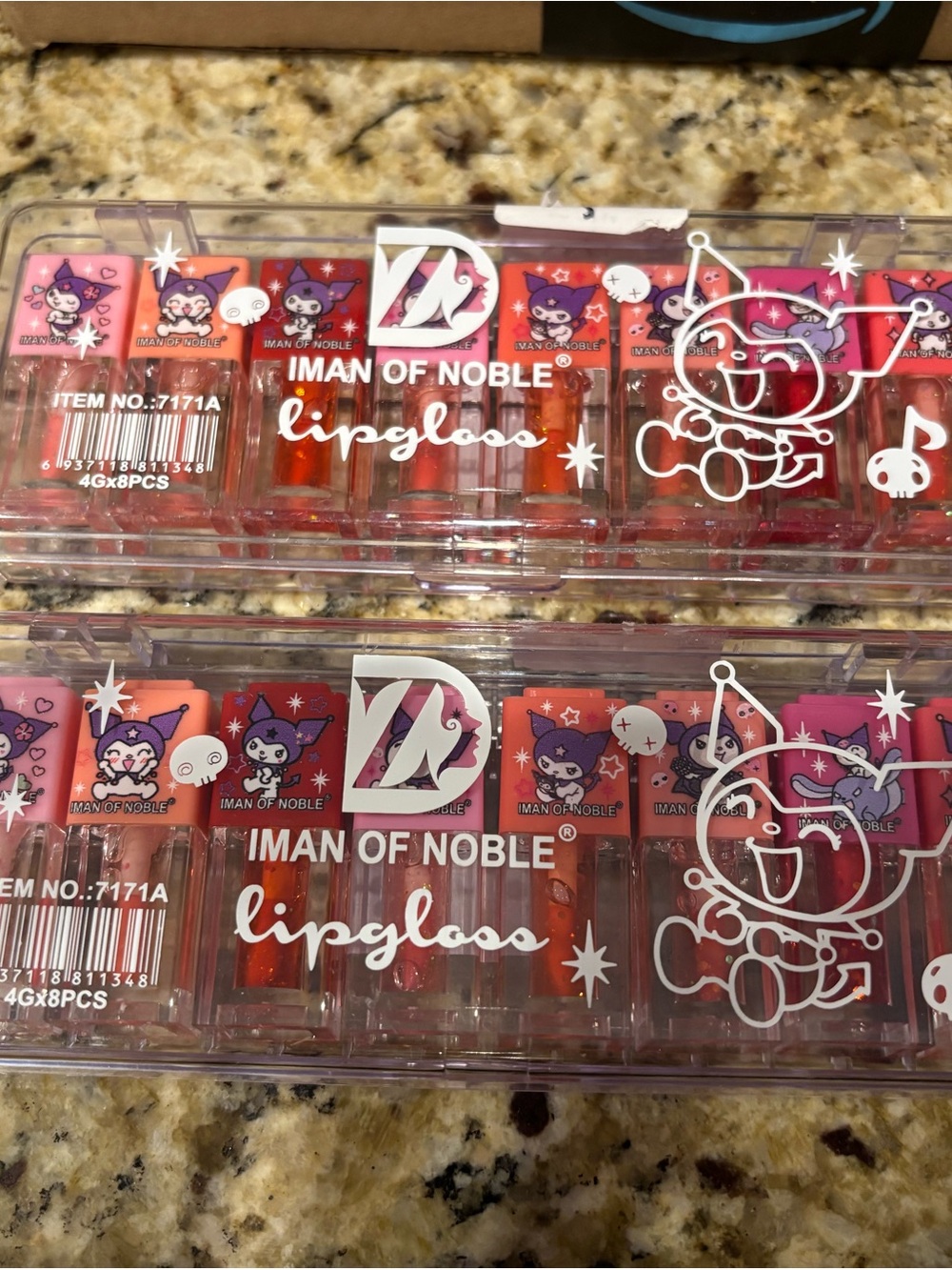 2 sets Kurmoni Hello Kitty Pink Lip Gloss Set - 8-Pack x2